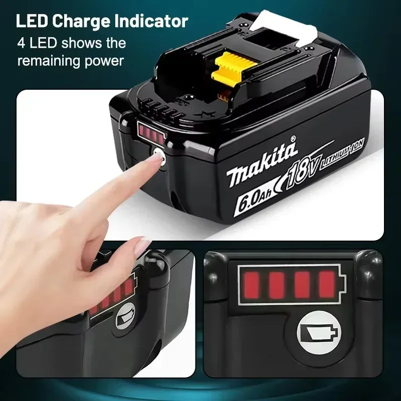 Genuine Makita 18V 6.0Ah battery with charger set for Makita