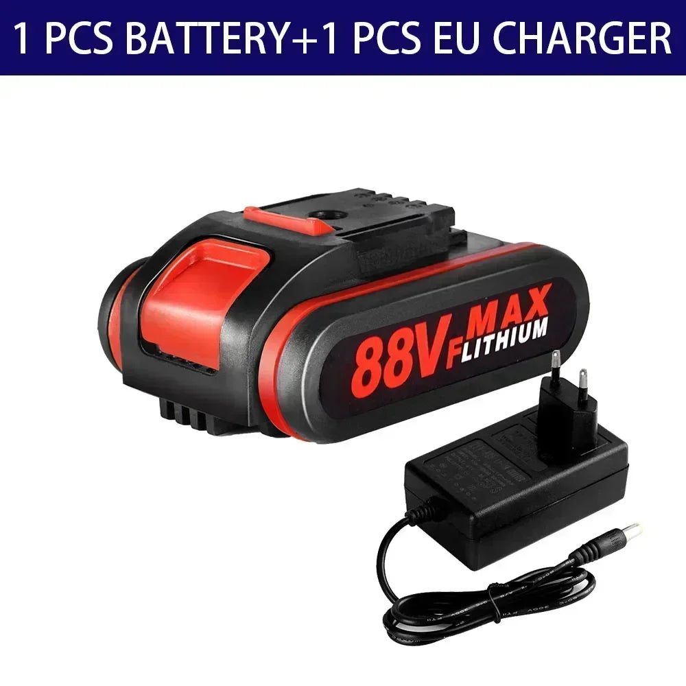 88VF High-capacity Rechargeable Lithium Ion Battery Replace 48VF 36VF Replace Battery for Worx Electric Wrench Saw Power Tool