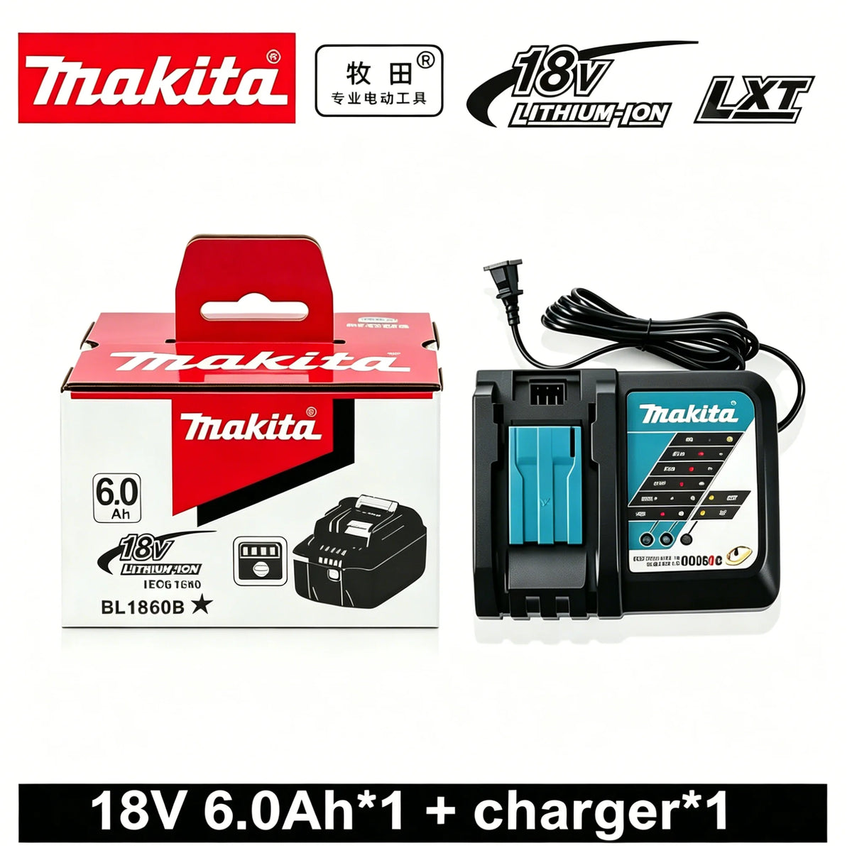 Original Makita18V Battery Compatible Makita 18V Power Tool DDF487 DGA404 DTW700 DTD173 Lithium-Ion Battery Replacement