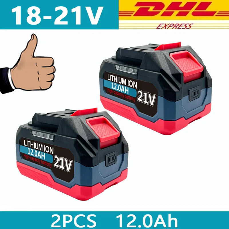 21V 12.0AH For Makita 18V Battery Power Tool Battery LED Indicator Batteries Pack For Makita 18V Cordless Electric Power Tools