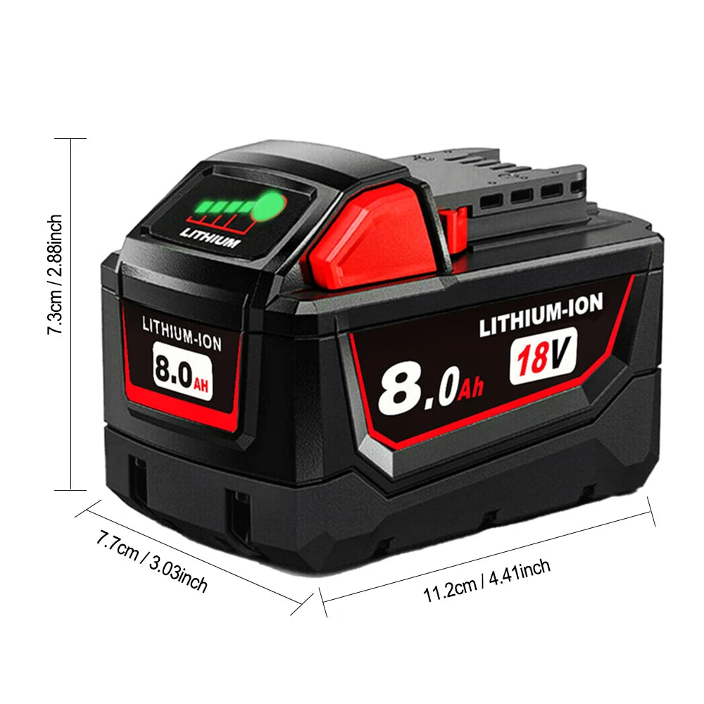 18V 8.0Ah battery replacement compatible with high-quality M