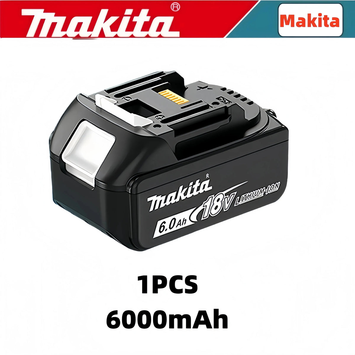 Genuine 6Ah Makita BL1860 6Ah Battery Power Tools Li-ion Replacement LXT BL1850 BL1840 for 18V Screwdriver with BMS 18V Battery