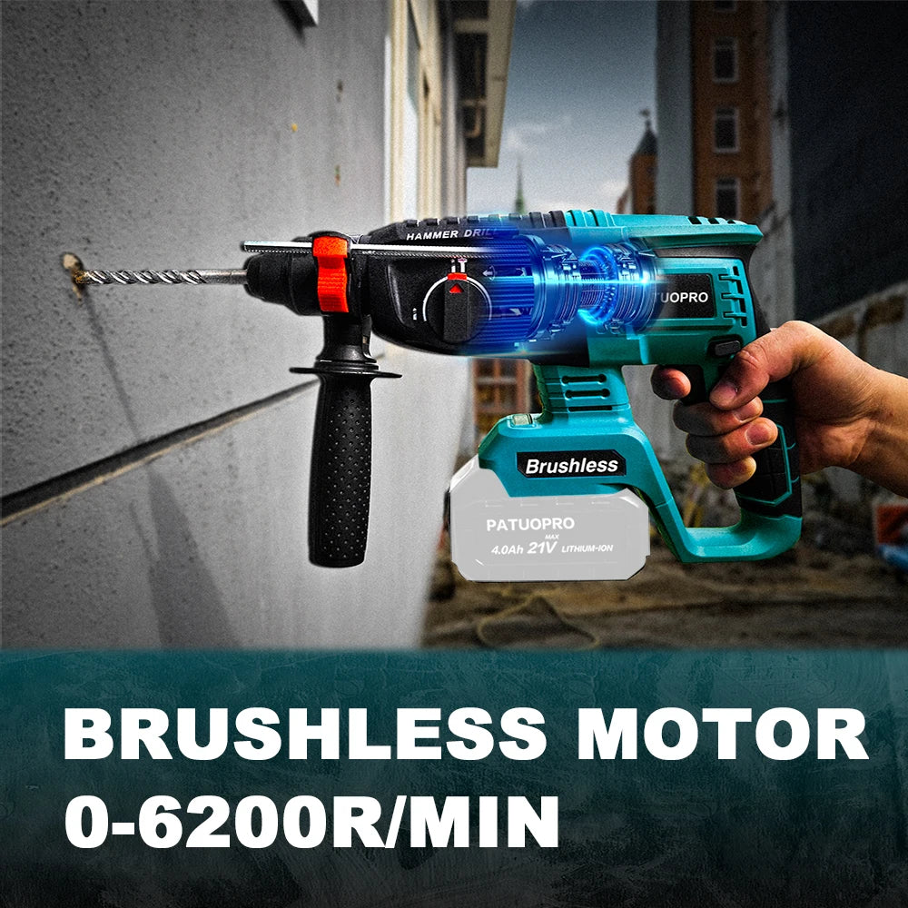 26MM Brushless Electric Hammer Drill Multifunctional Rotary 