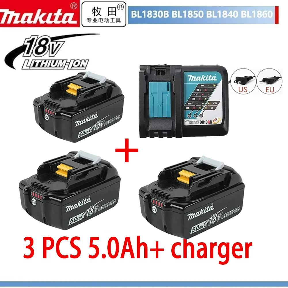 Makita 18V 6/5Ah Original Rechargeable Battery Fits BL1840 BL1850 BL1860B High-Capacity Power Tool Battery Reliable Performance