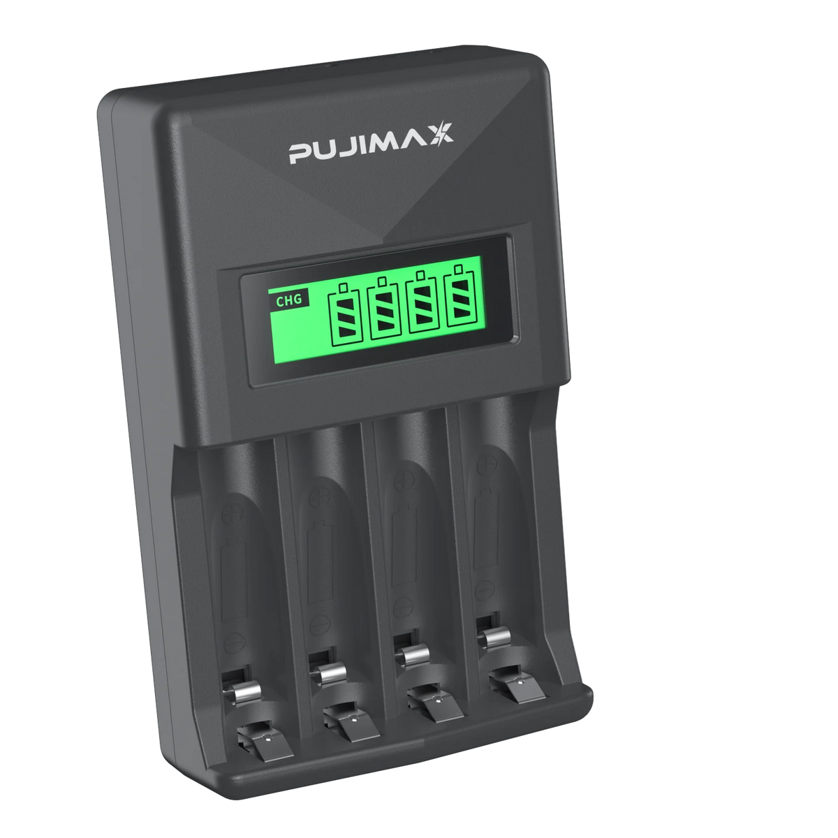 PUJIAMX AA/AAA Rechargeable Battery Charger LCD Display Port