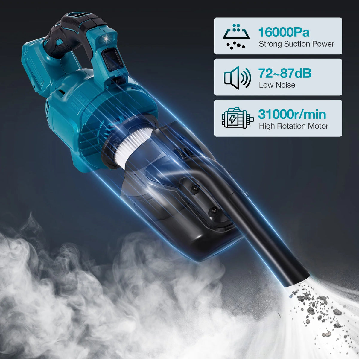 Electric Vacuum Cleaner Handheld Cordless Vacuum Home Car Du