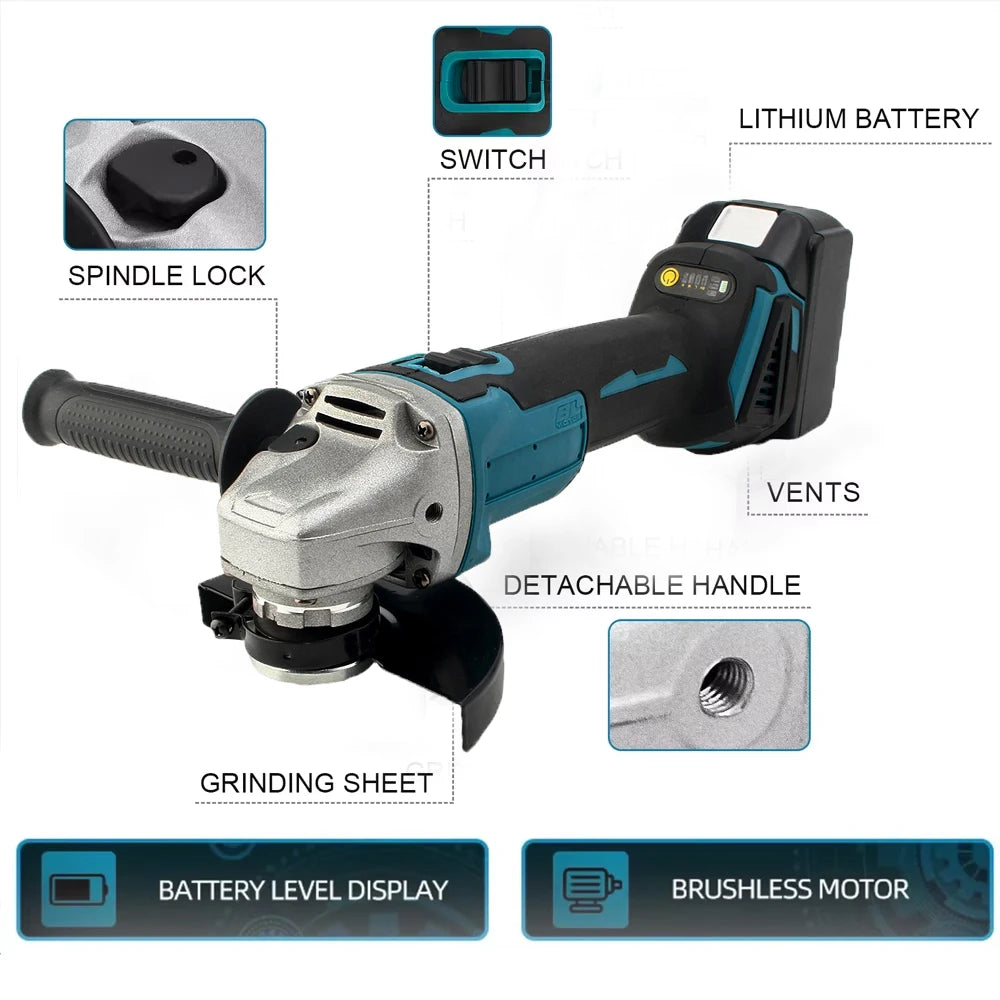 125mm Brushless Electric Angle Grinder Combo Kit Impact Wren