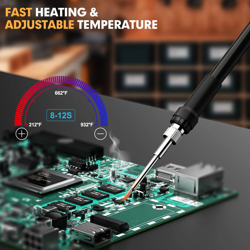 Cordless Soldering Iron Tool 0-500 Temperature Adjustable El