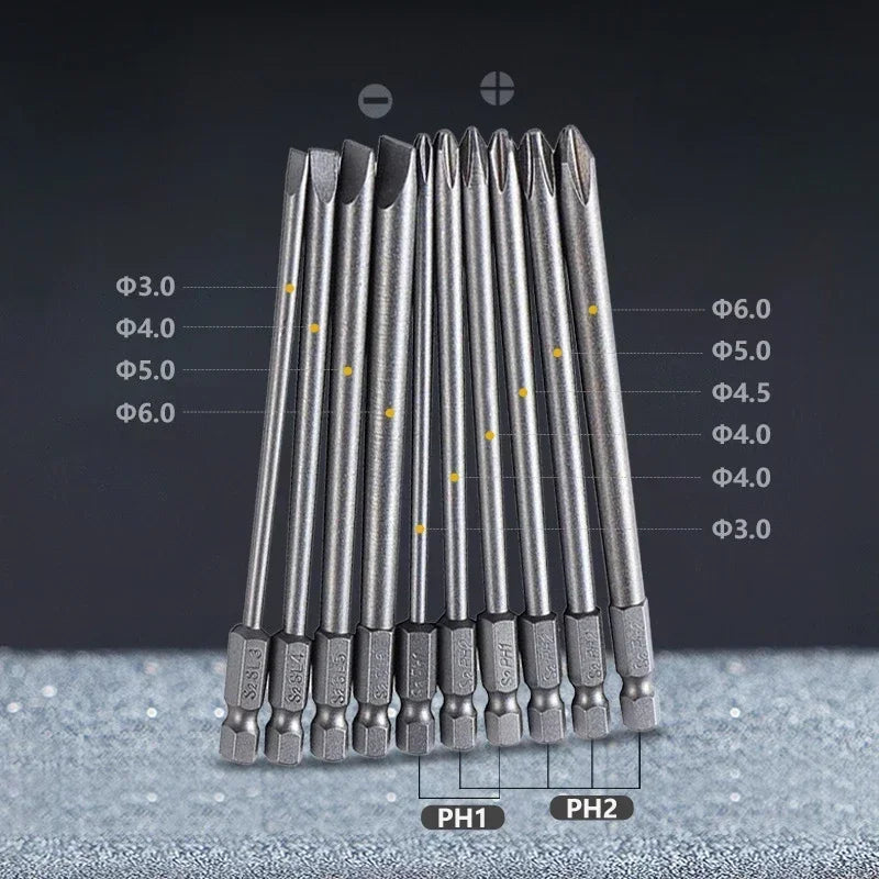 Screwdriver Set Strong Magnetic Batch Head Steel Slotted Cro