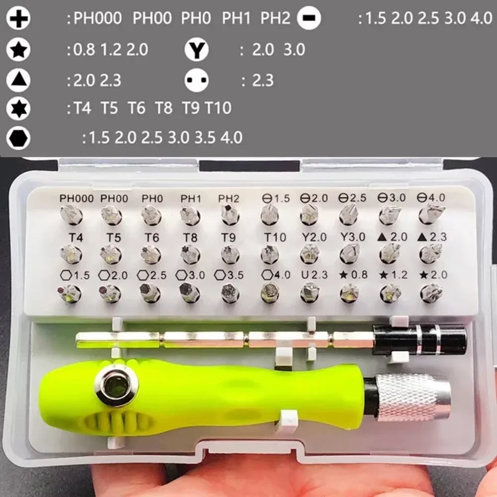 32in1 Mini Multifunctional Screwdriver Set Portable Torx Phi