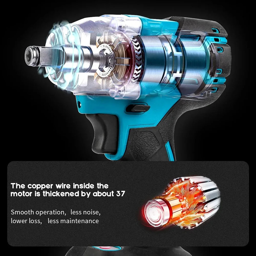 2 In 1 Brushless Cordless Wrench LED Light Adapt To Makita B