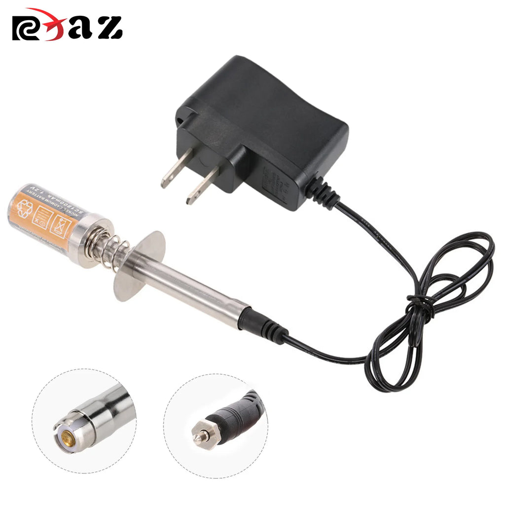 Nitro Starter Glow Plug Igniter Charger Set Tool Fuel Bottle