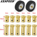 AXSPEED 4PCS 12mm Wheel Hex Coupling Coupler Brass Sleeve Ad