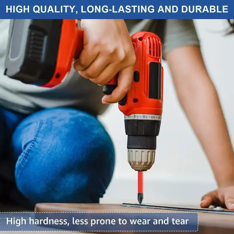 Magnetic Non-Slip Drill Bit Set 3/6/12 Pieces S2 Steel Cross