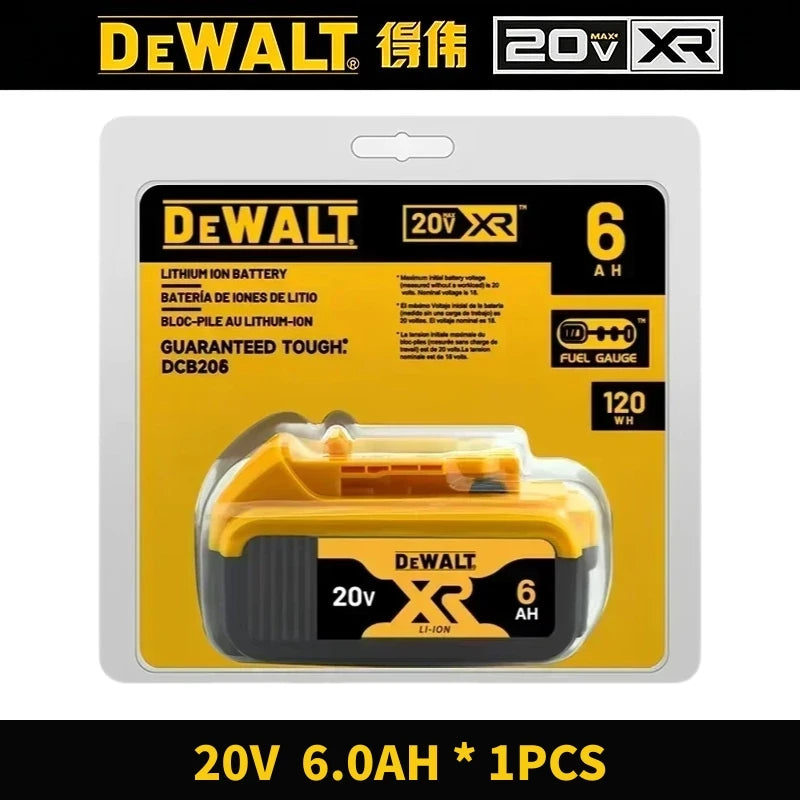 Original Dewalt 20V 2Ah 5Ah 6Ah MAX Battery for Dewalt DCB182 DCB200 DCB205 DCB206 18v 20v Power Tool Replacement Battery.
