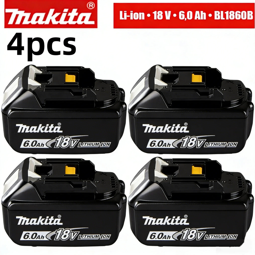 Makita 18V LXT 6.0Ah Original Rechargeable Battery BL1860 BL1850 BL1840 BL1830B Replacement Power Tool Battery