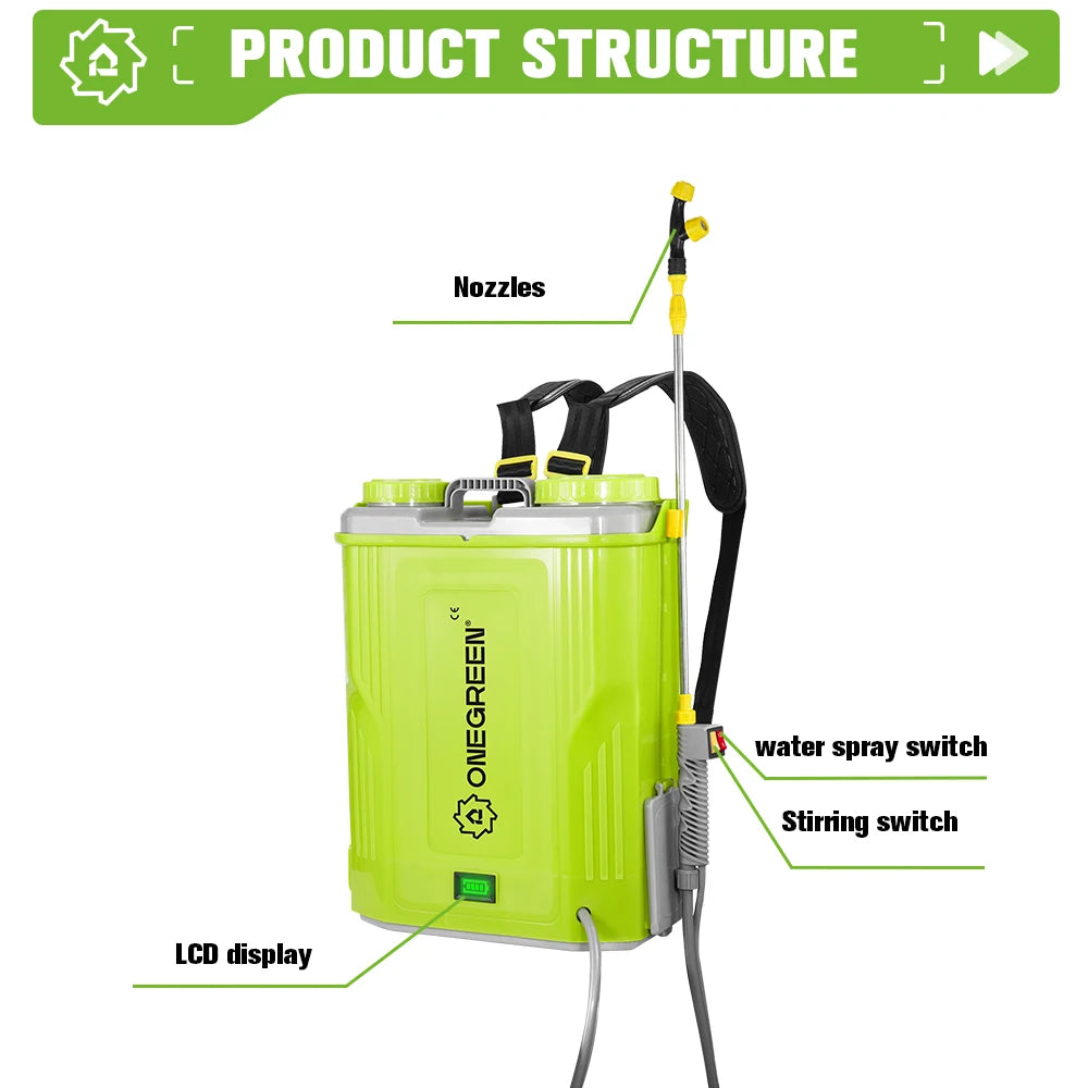ONEGREEN 20L High Capacity Rechargeable Electric Sprayer Law