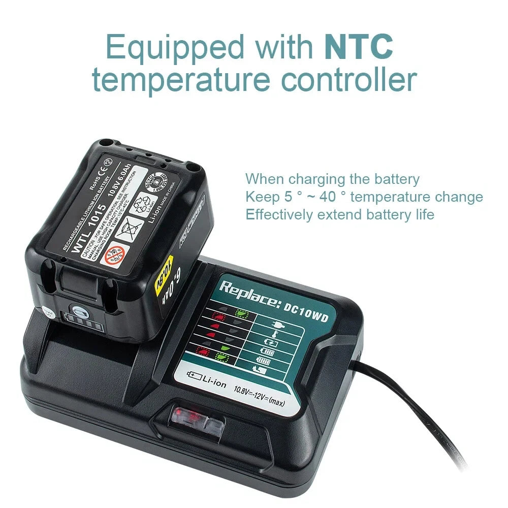 DC10WD Li-Ion Battery Fast Charge For Makita 10.8V 12V Tool 