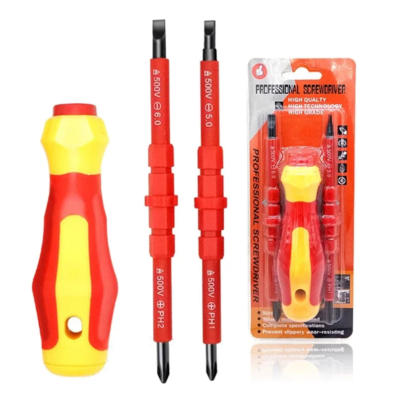 Electricians 3-in-1 Insulated Screwdriver Kit Interchangeabl