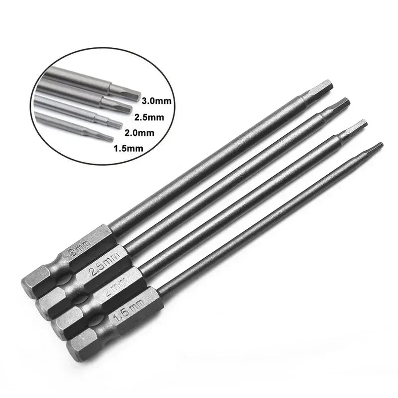 4Pcs Magnetic Hex Head Drill Bits Set Hex Key Screwdriver So