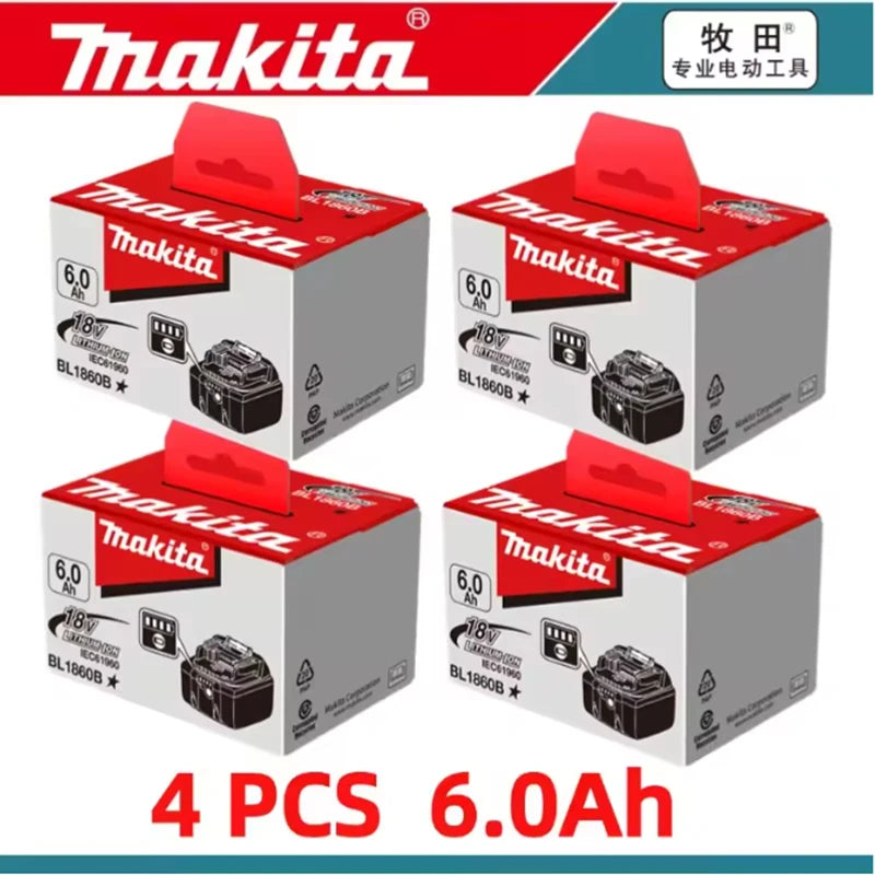 Original 18V Makita Battery 6Ah Rechargeable Lithium-Ion Battery BL1860B for Makita 18V Power Tools Replace Battery