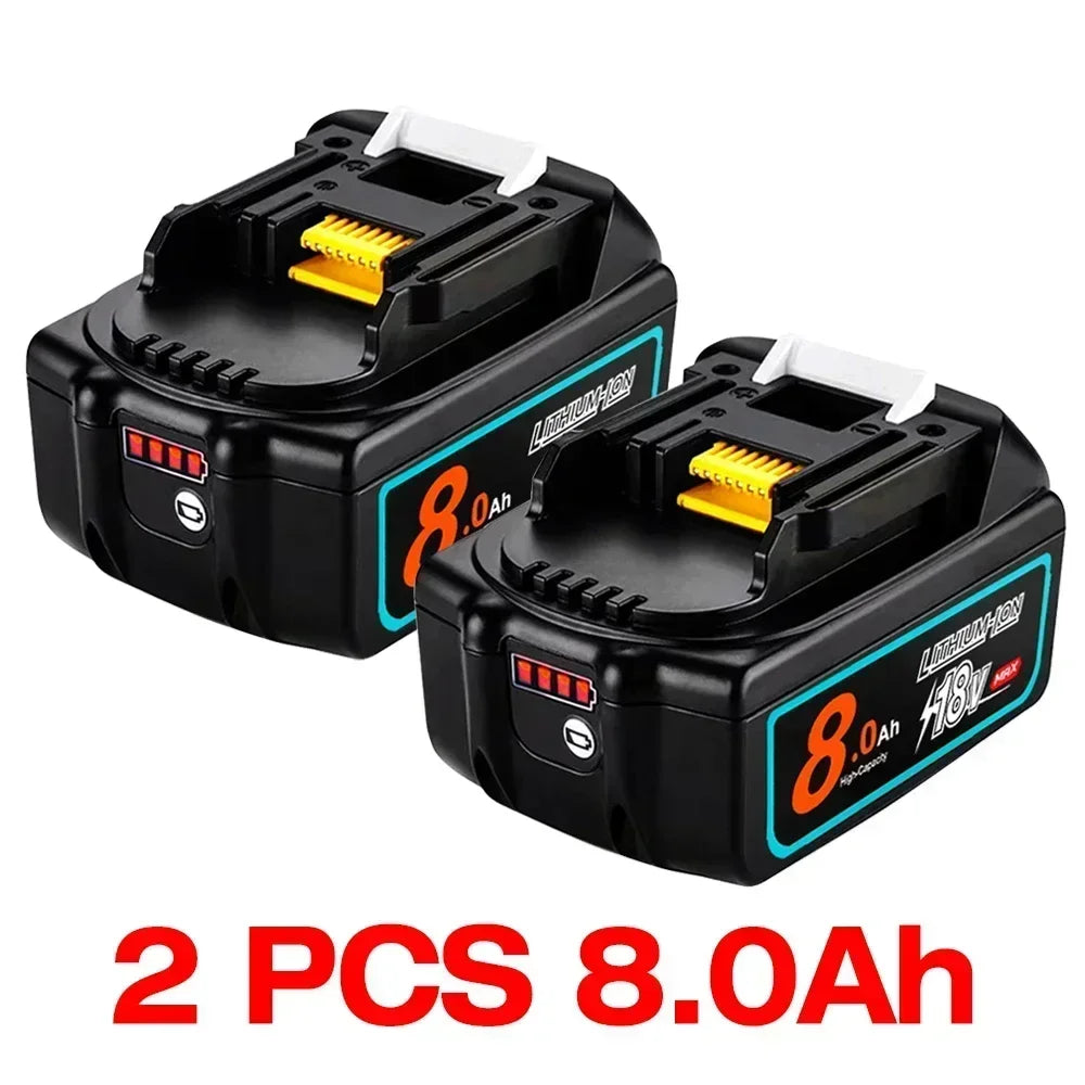 Upgraded 18V 6.0 8.0Ah Rechargeable Battery Replace for Makita Power Tools with LED Li-ion Replacement BL1860 1850 9A 6000mAh
