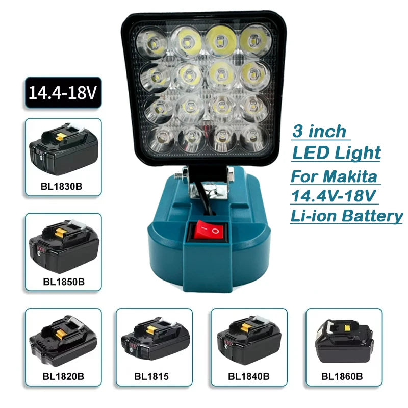 For Makita 14.4V-18V Li-ion Battery Lantern Outdoor Flashlig