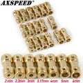 AXSPEED 5PCS 2/2.3/3/3.17/4/5/6mm Brass Flexible Motor Shaft