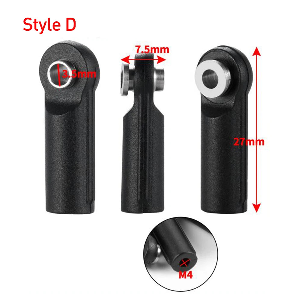 AXSPEED 10Pcs Plastic M4 Rod Ends Link Balls Head Linkage Jo
