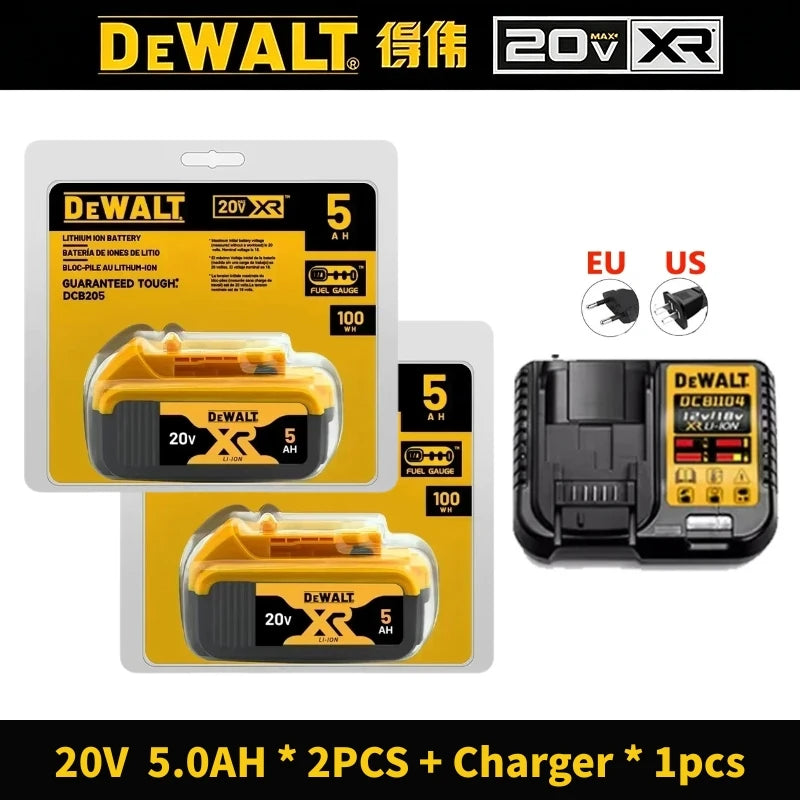 100% Original DeWalt 20V 6Ah 5Ah Battery Power Tool Replacement for DeWalt DCB206 DCB205 DCB202 DCB200 18V 20V Power Tool