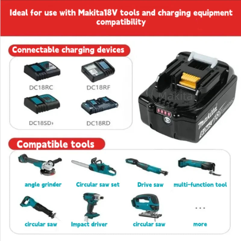 Makita 18V Battery for Makita 18V 6Ah Power Tools The 18V Ma