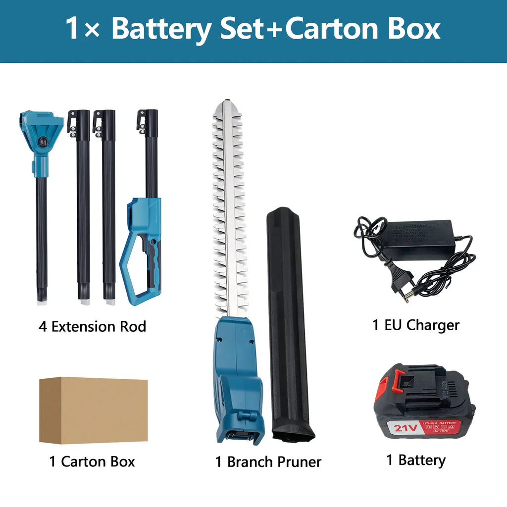 New Electric High Branch Hedge Trimmer Brushless Cordless Telescopic Hedge Shear For Makita 18V Battery Pin Garden Power Tools