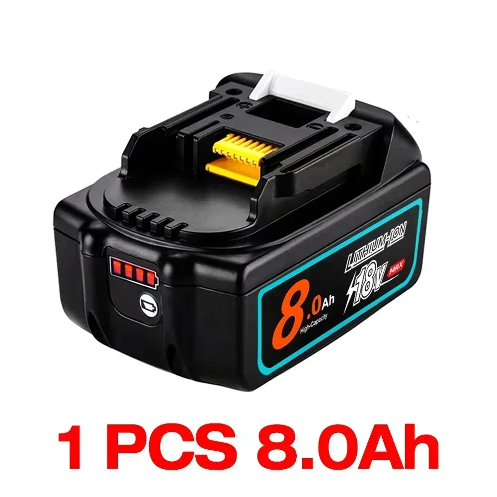 Upgraded 18V 6.0 8.0Ah Rechargeable Battery Replace for Makita Power Tools with LED Li-ion Replacement BL1860 1850 9A 6000mAh
