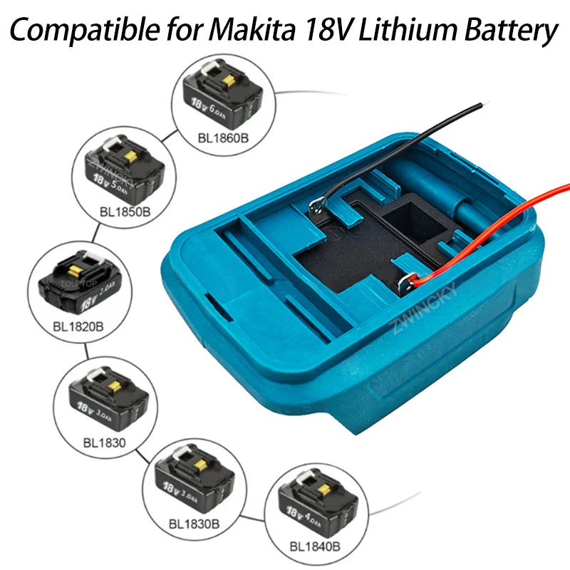 1Pc Battery Adapter for Makita 18V Lithium Battery Power Too