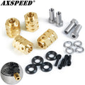 AXSPEED 4PCS 12mm Wheel Hex Adapter Heavy Duty Brass 5/8/9/1