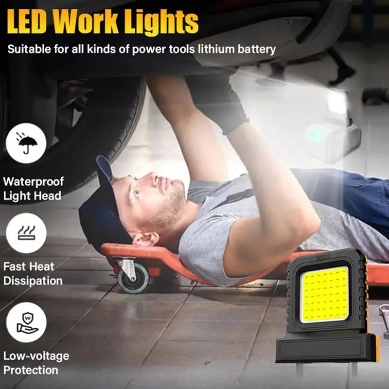 LED Work Light for Makita for Milwaukee for Dewalt for Bosch