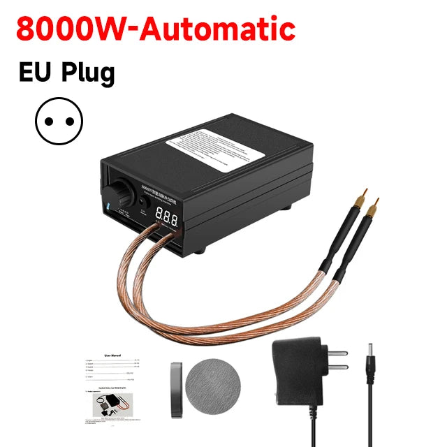 8000W Hight Power Spot Welder Machine Kit 18650 Battery Pack Welding Tools Portable Welder Machine 0.2MM Nickel Strip