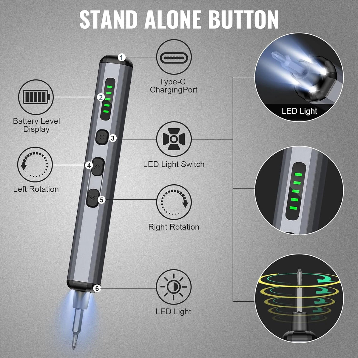 Precision Electric Screwdriver Set 72 in 1 Mini Cordless Scr
