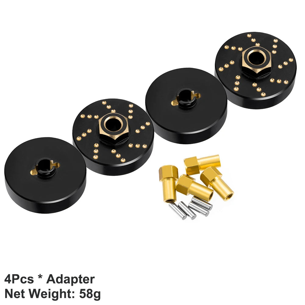 AXSPEED TRX4M Brass Weight Steering Link Blocks Knuckle Diff Cover Caster Blocks Hex Adapter for 1/18 TRX4M Upgrade Parts