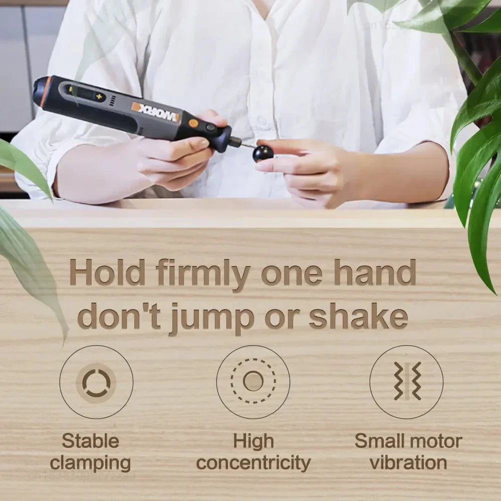 Worx WX106 Rotary Tool 8V Cordless Mini Drill Engraving Grin