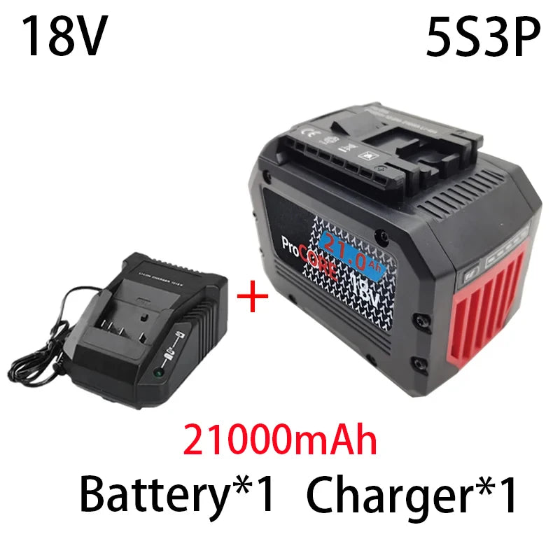 NEW 18V 18Ah/21Ah ProCORE Rechargeable Battery for Bosch Cordless Tools BAT618 GBA18V80 21700 High Power 5C Power Battery