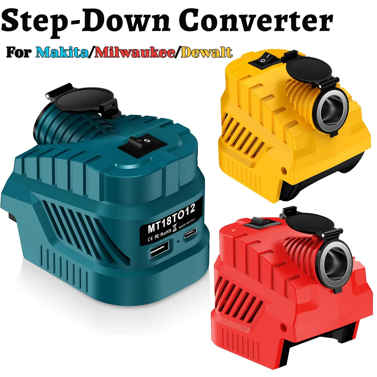 18V To 12V Step Down Buck Converter Fit For Makita/Milwaukee