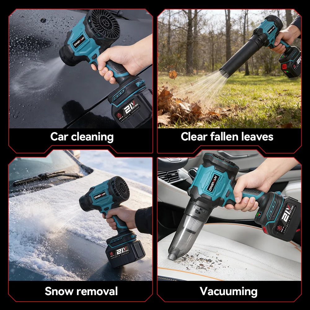 ONEVAN 3500W 350M/S Brushless Electric Blower Cordless Leaf 