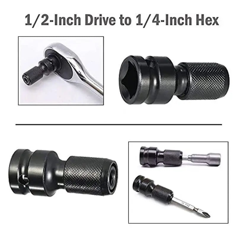 Drill Chuck Converter Socket Adapter Hex Shank 1/2 Drive To 