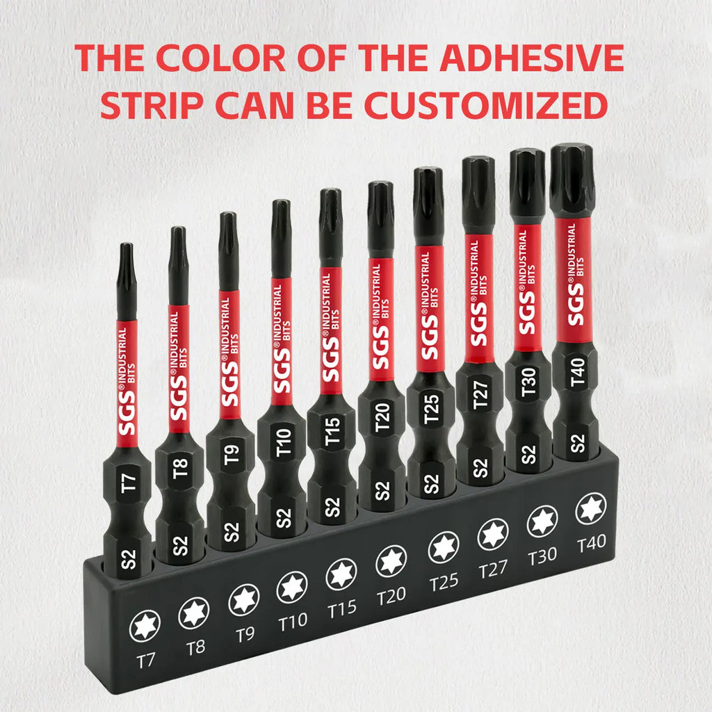 10PCS Durable Security Torx Screwdriver Bit Set Magnetic 50m