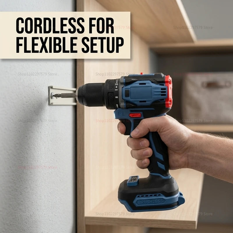 Brushless Electric Screwdriver 1/4 Inch 4000RPM Dual Speed C
