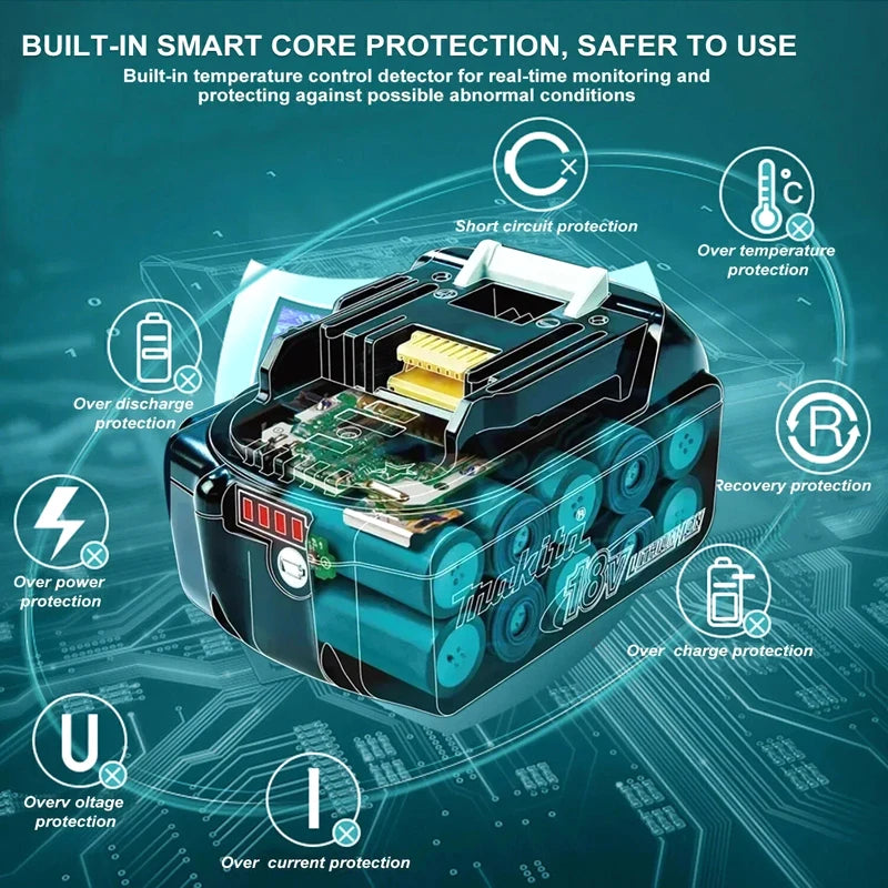 Original Makita 18V LXT 6.0Ah BL1860 Lithium-Ion Battery Hig
