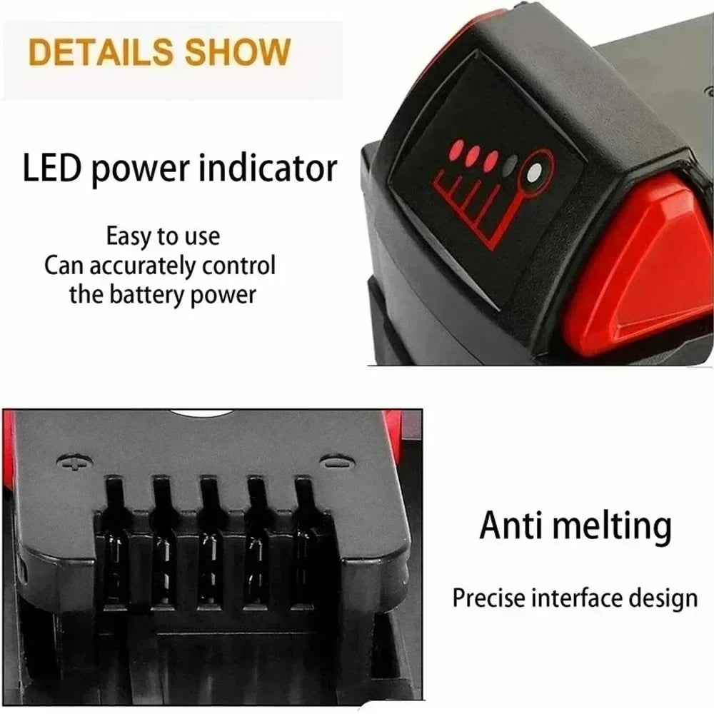 18V 12.0Ah Replacement Lithium Ion Battery For Milwaukee M18