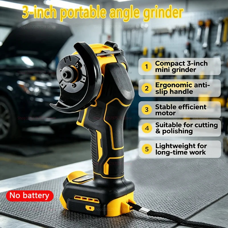 Cordless Angle Grinder 3 Inch Mini Polishing Grinding Machin