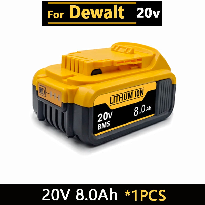 New High-Power for DEWALT 20V/60V Battery DCB200 DCB205 DCB206 Power Tool 18V Battery 3AH 8AH 12AH 18AH Batteries DCD805